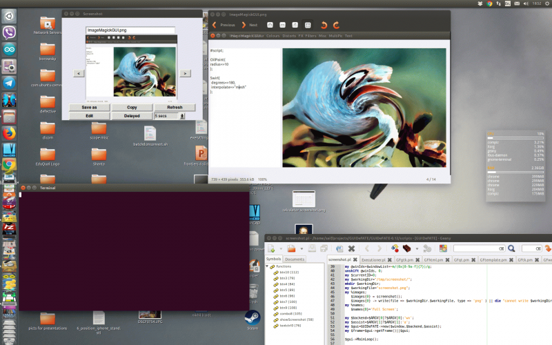 Simple Linux Screenshot Application in Perl