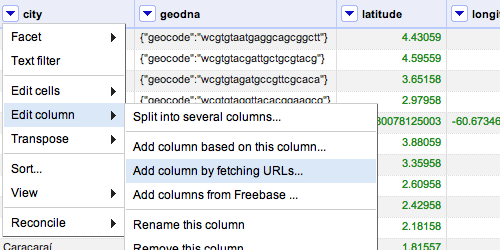 Edit column > Add column by fetching URLs...